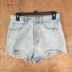 Wild Fable Light Wash Distressed Denim Cutoff Shorts Women’s Size 8 Highest Rise